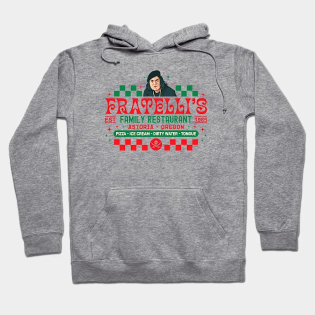 Fratelli's Family Restaurant, The Goonies Hoodie by MIKOLTN